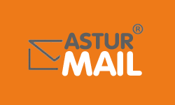 logo Asturmail con fondo naranja