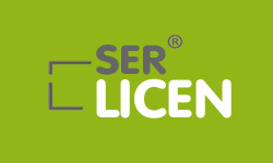 Logo Serlicen fondo verde